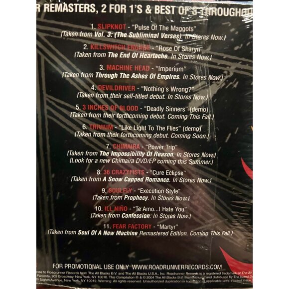 Summer Of Metal Various CD 2004 Roadrunner Records Slipknot Devildriver - Picture 2 of 3